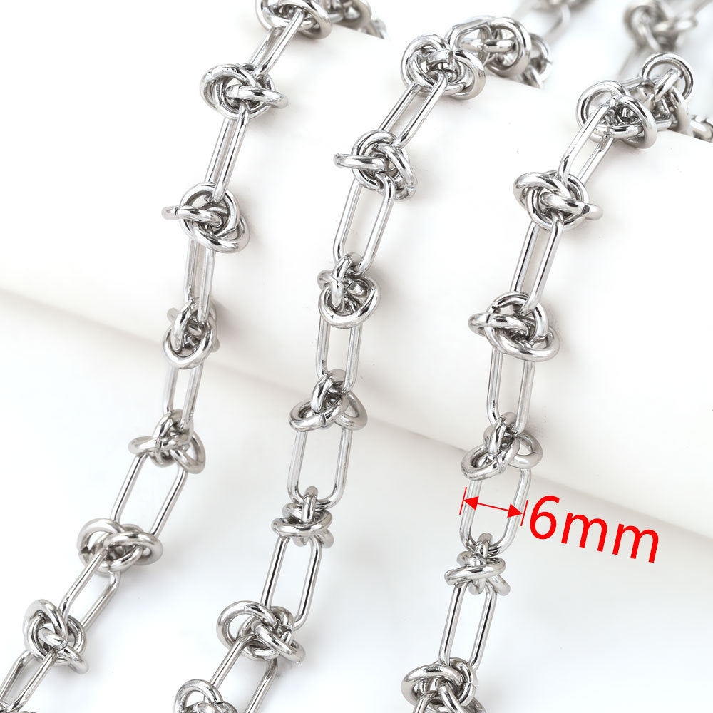 Wholesale 5 rolls - 500 cm various styles of stainless steel punk chain